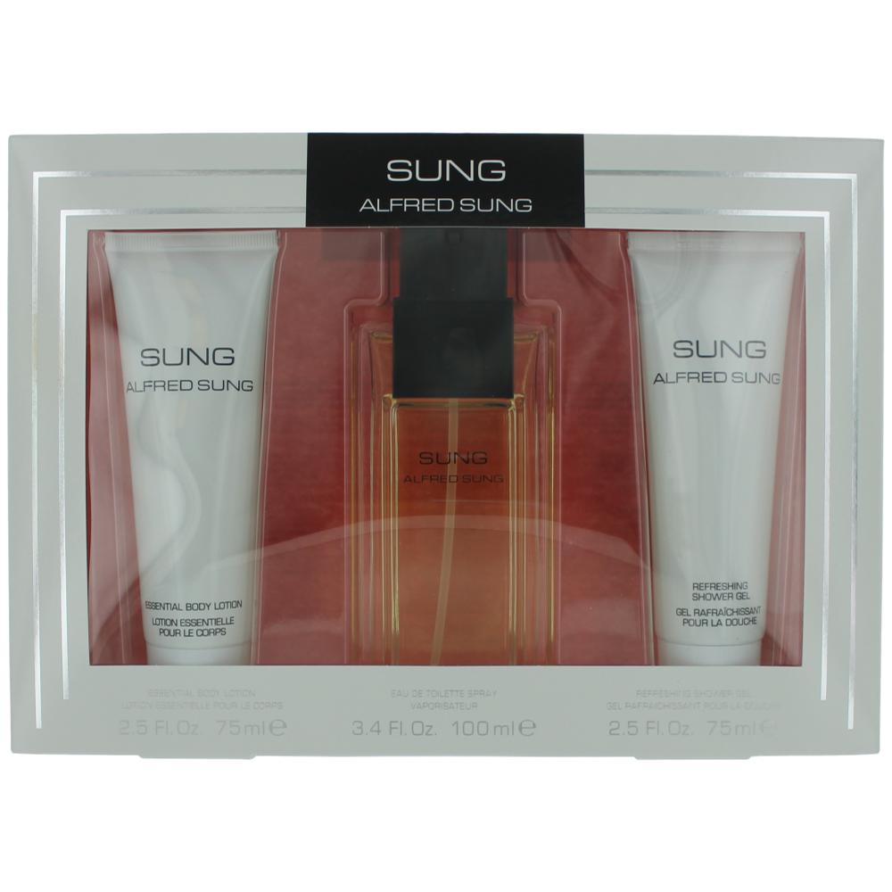 Alfred Sung by Alfred Sung, 3 Piece Gift Set for Women - Pertinacia Perfume