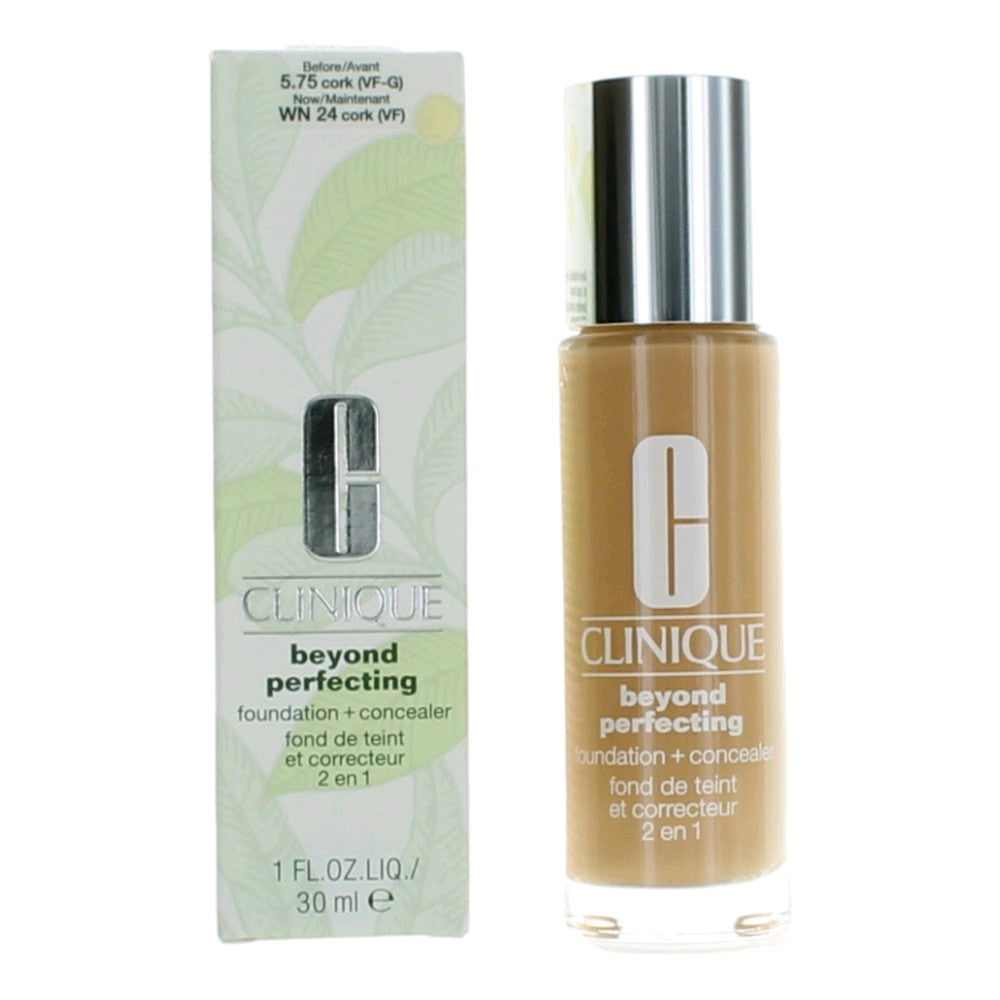 Clinique Beyond Perfecting by Clinique, 1 oz Foundation + Concealer- WN 24 Cork - Pertinacia Perfume