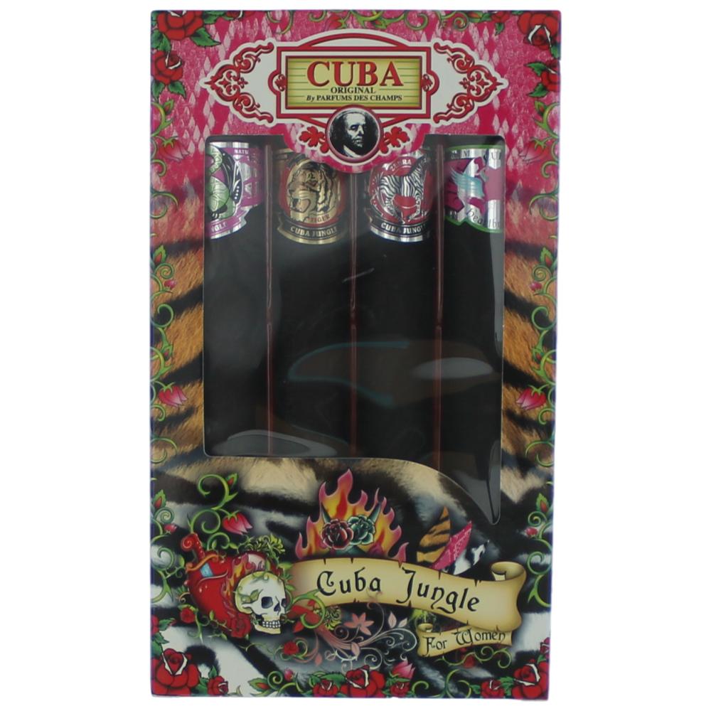 Cuba Original by Cuba, 4 Piece Gift Set for Women (Jungle) - Pertinacia Perfume