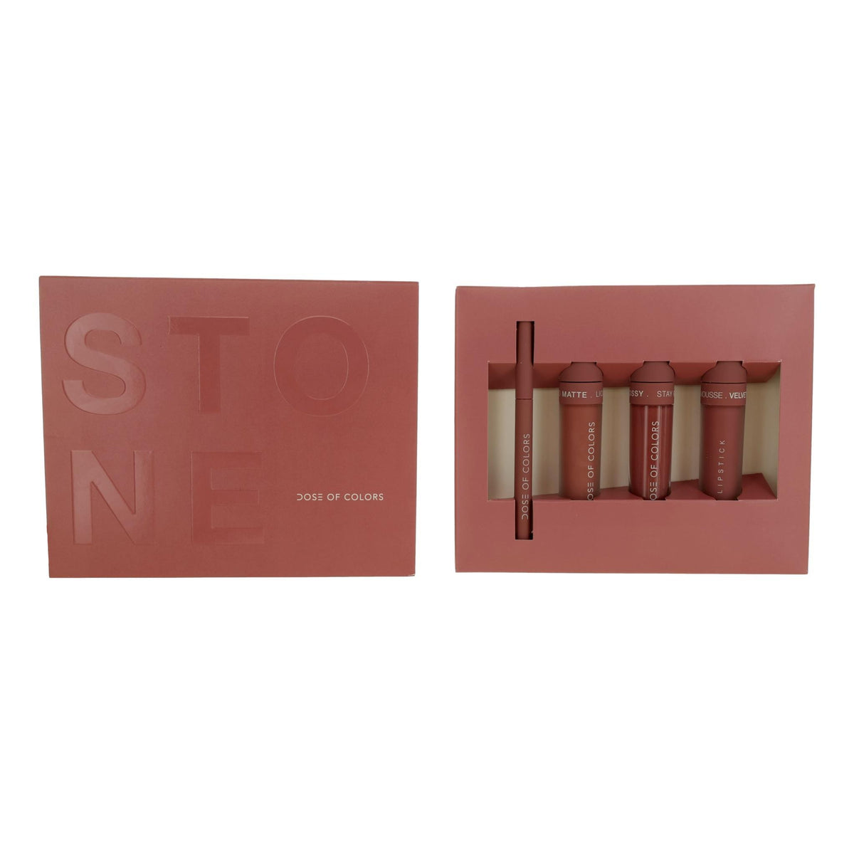 Dose of Colors Stone Lip Set by Dose of Colors, 4 Piece Set - Pertinacia Perfume