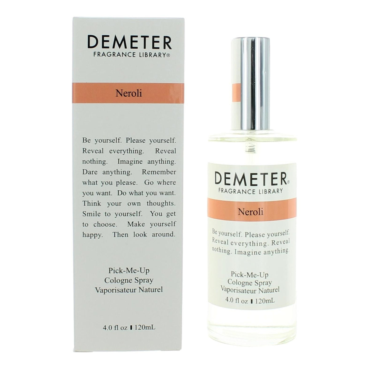 Neroli by Demeter, 4 oz Pick-Me-Up Cologne Spray for Unisex - Pertinacia Perfume