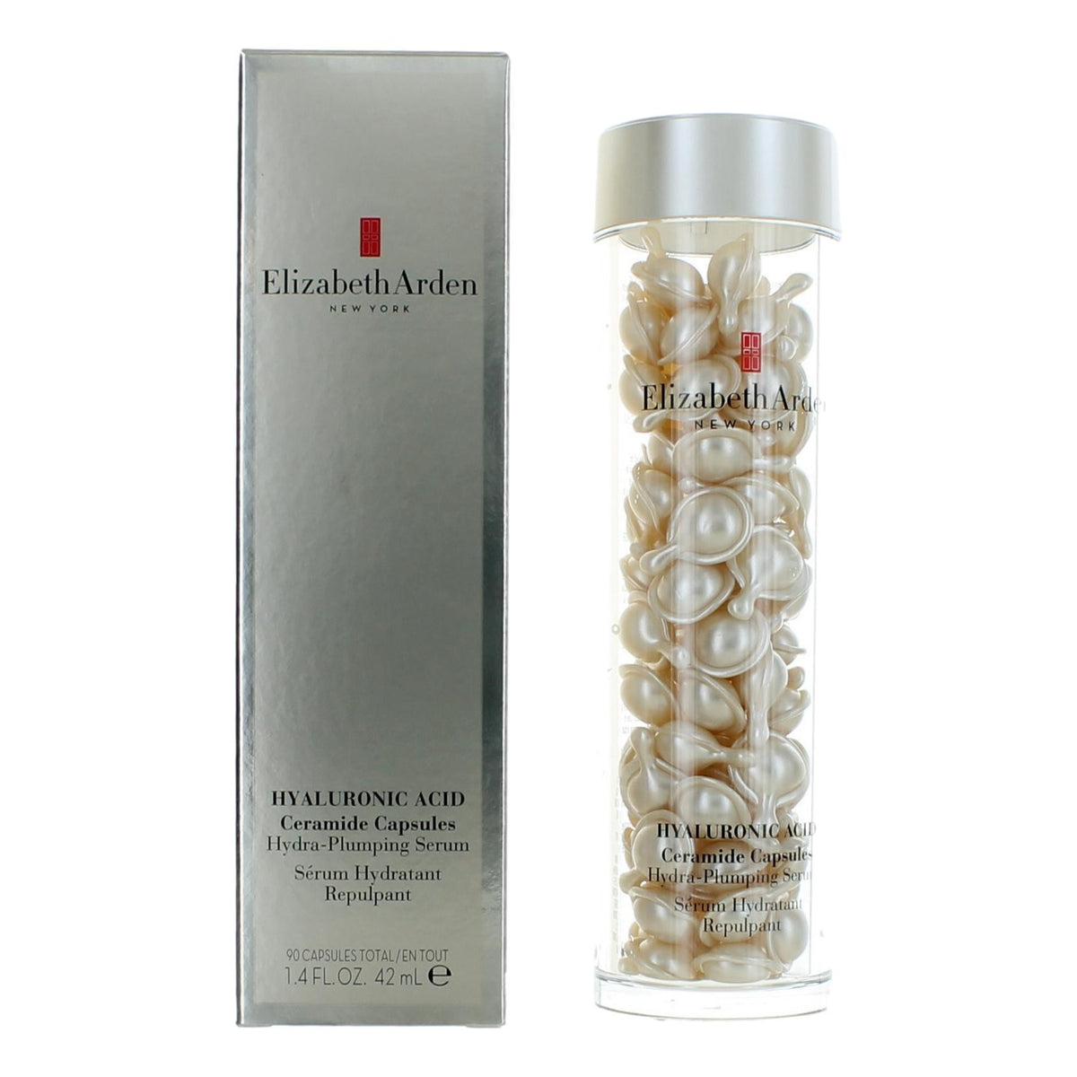 Hyaluronic Acid by Elizabeth Arden, 90 Hydra-Plumping Serum Ceramide Capsules - Pertinacia Perfume