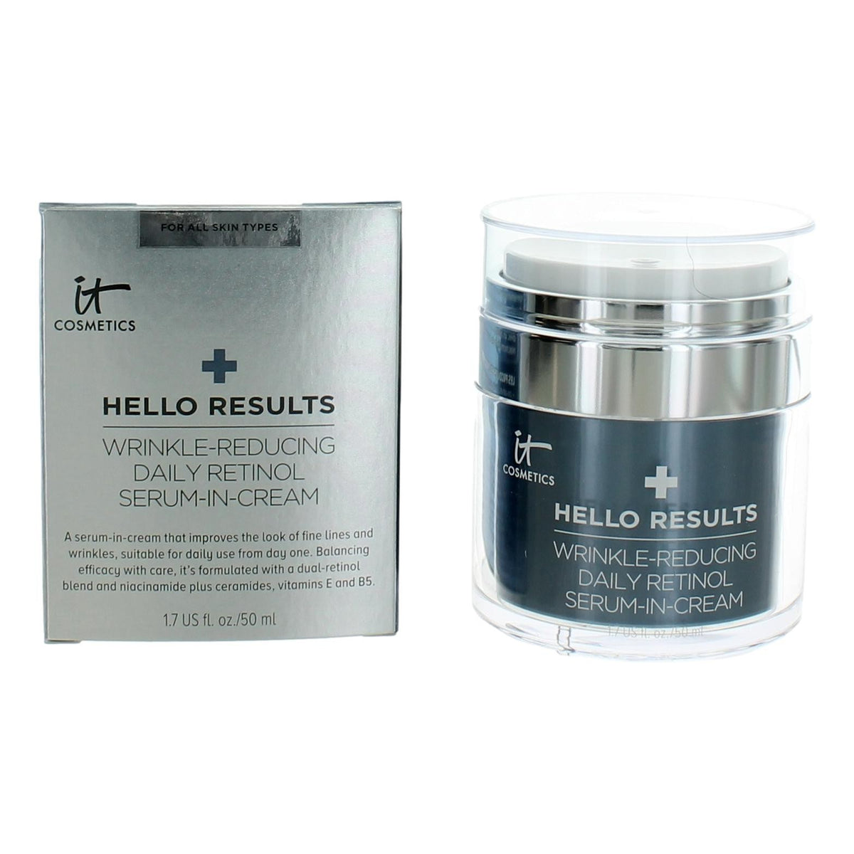 It Cosmetics Hello Results, 1.7oz Wrinkle Reducing Daily Retinol Serum in Cream - Pertinacia Perfume