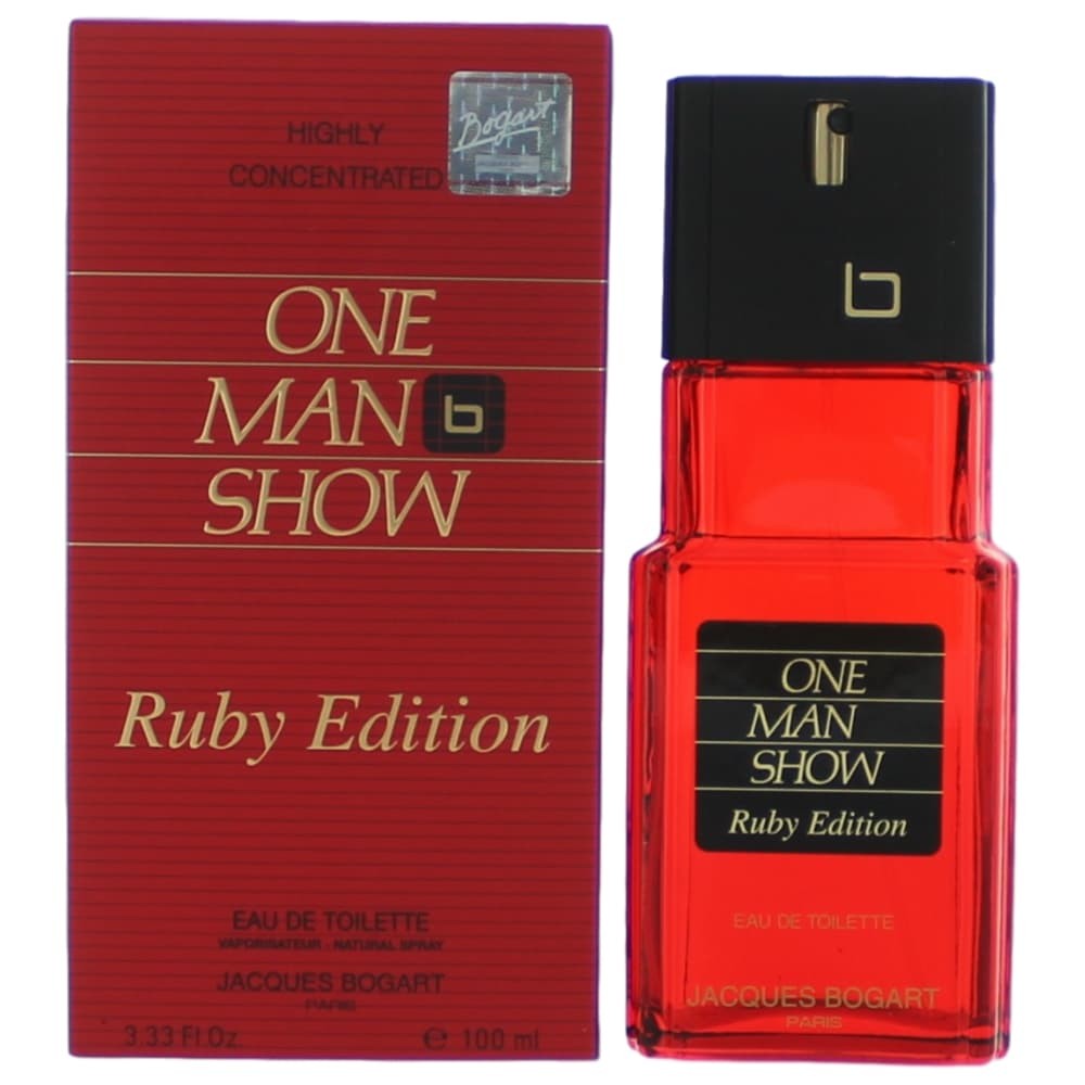 One Man Show Ruby Edition by Jacques Bogart, 3.3 oz EDT Spray for Men - Pertinacia Perfume