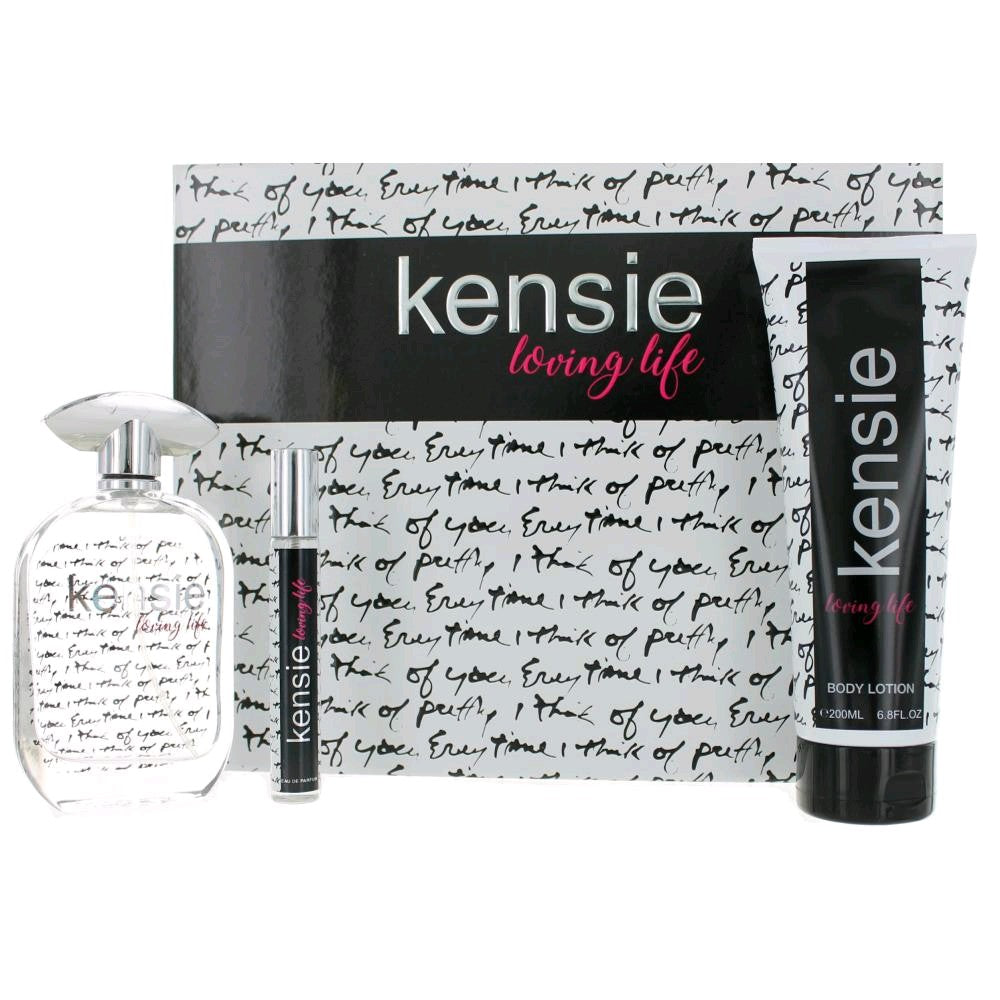 Kensie Loving Life by Kensie, 3 Piece Gift Set for Women - Pertinacia Perfume