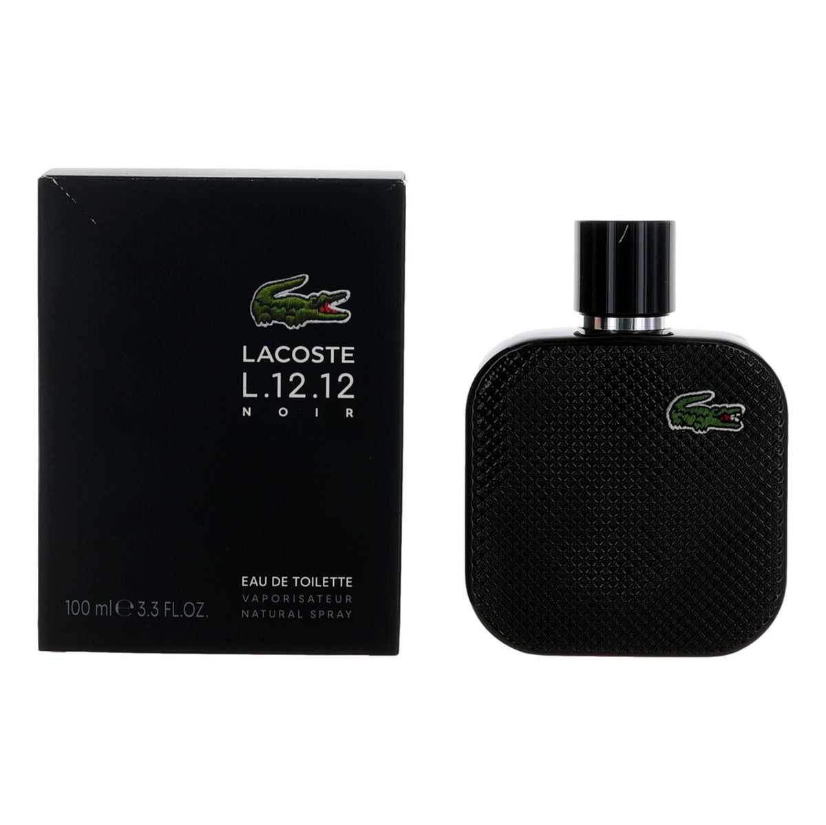 Lacose L. 12.12 Black Noir by Lacoste, 3.3 oz EDT Spray for Men - Pertinacia Perfume