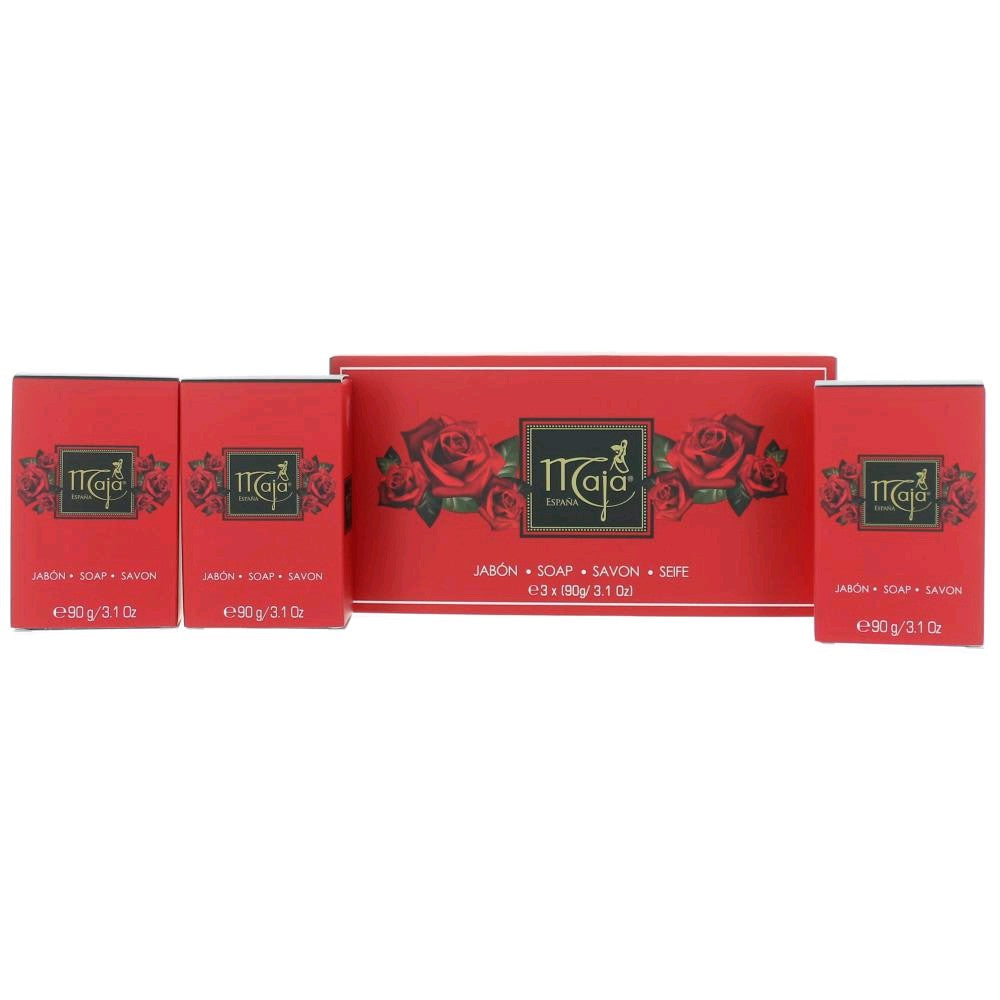 Maja by Maja, Pack of 3 Soaps x 3.1 oz Each for Women - Pertinacia Perfume
