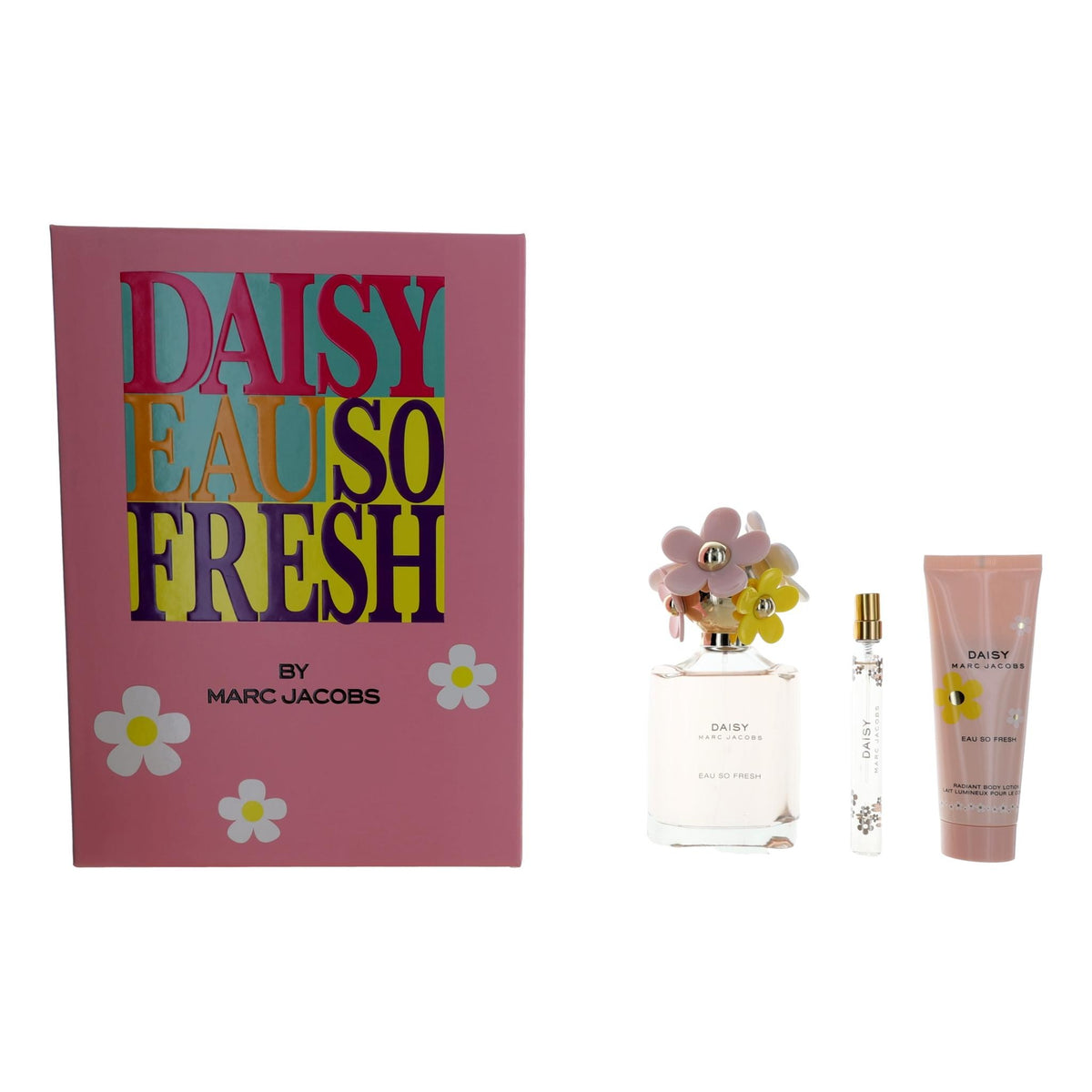 Daisy Eau So Fresh by Marc Jacobs, 3 Piece Gift Set for Women - Pertinacia Perfume