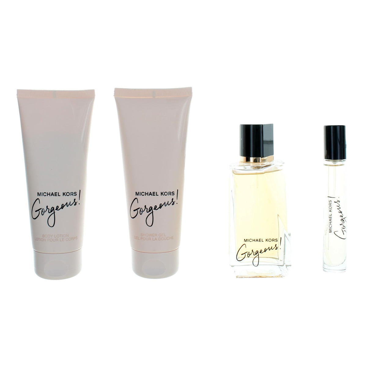 Michael Kors Gorgeous by Michael Kors, 4 Piece Gift Set For Women - Pertinacia Perfume