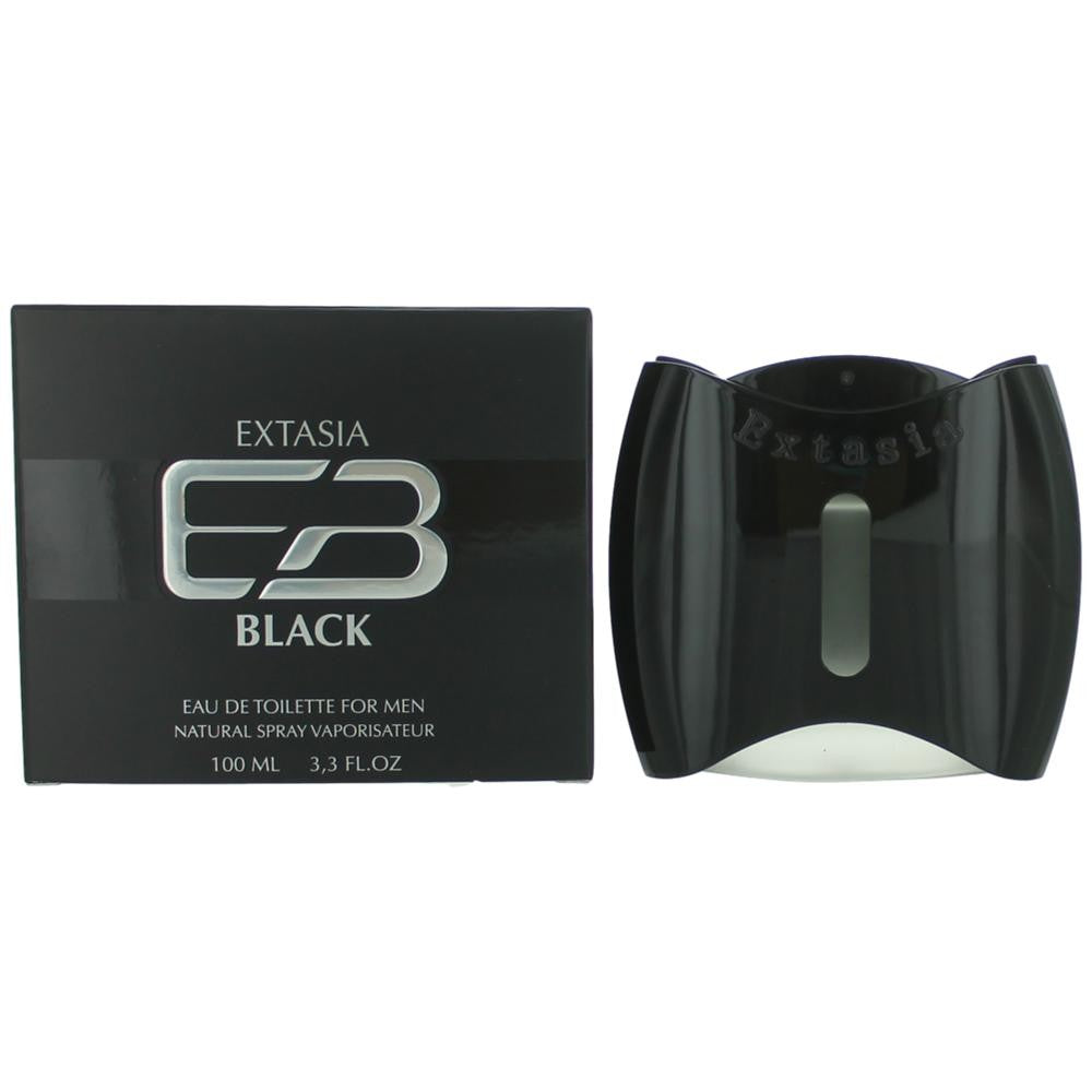 Extasia Black by New Brand, 3.3 oz EDT Spray for Men - Pertinacia Perfume