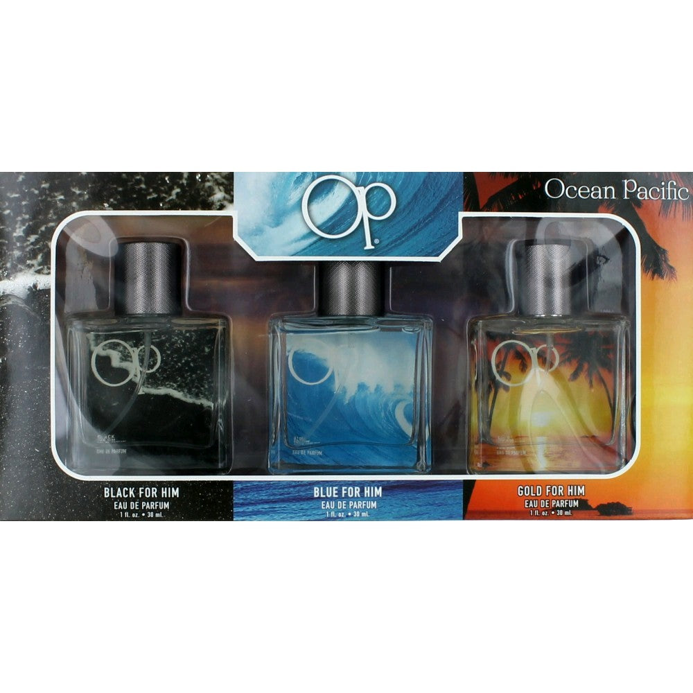 OP by Ocean Pacific, 3 Piece Fragrance Gift Collection for Men - Pertinacia Perfume