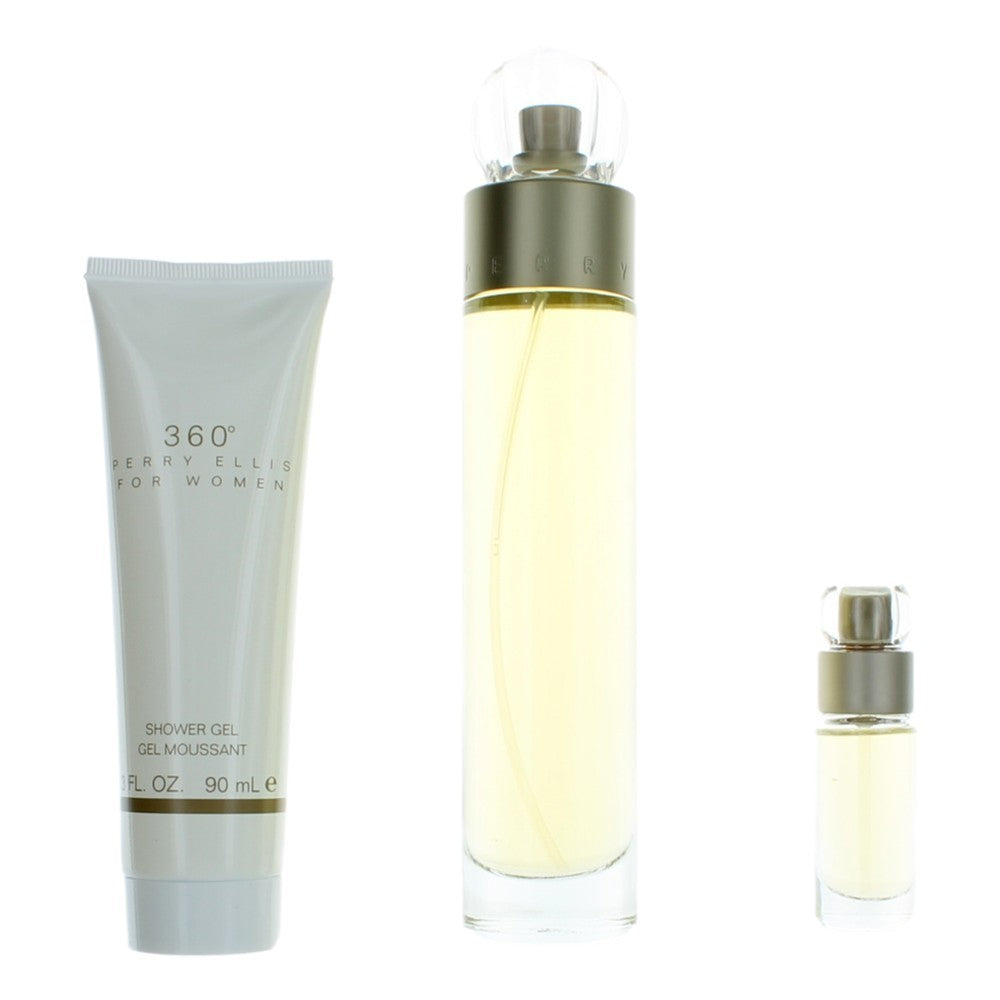 Perry Ellis 360 by Perry Ellis, 3 Piece Gift Set for Women - Pertinacia Perfume