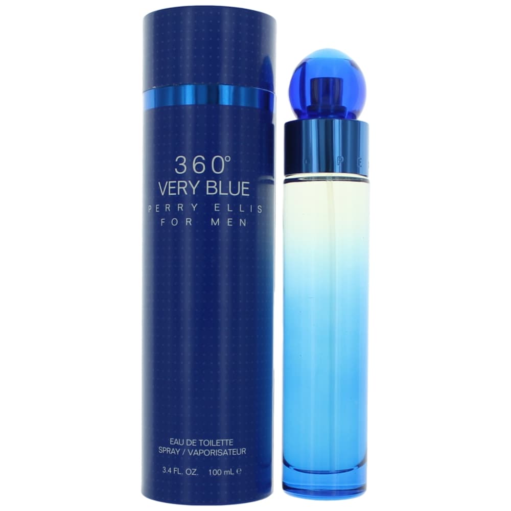 Perry Ellis 360 Very Blue by Perry Ellis, 3.4 oz EDT Spray for Men - Pertinacia Perfume