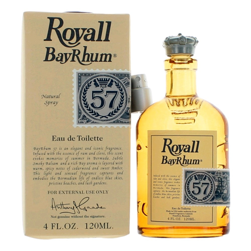 Royall BayRhum 57 by Royall Fragrances, 4 oz EDT Spray for Men - Pertinacia Perfume