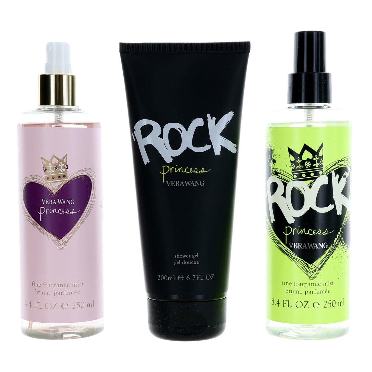 Vera Wang Rock Princess by Vera Wang, 3 Piece Gift Set for Women - Pertinacia Perfume