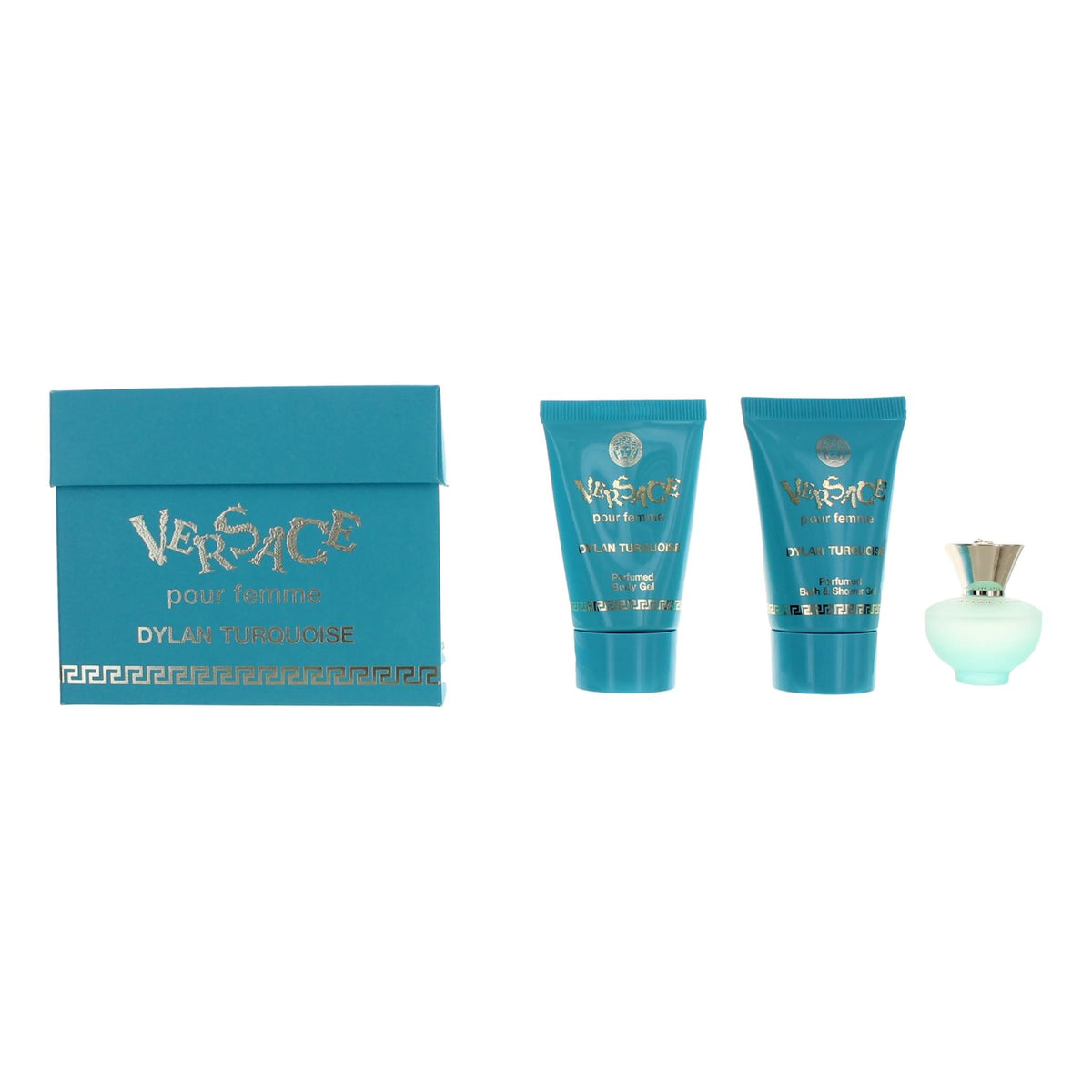 Versace Dylan Turquoise by Versace, 3 Piece Miniature Gift Set women - Pertinacia Perfume