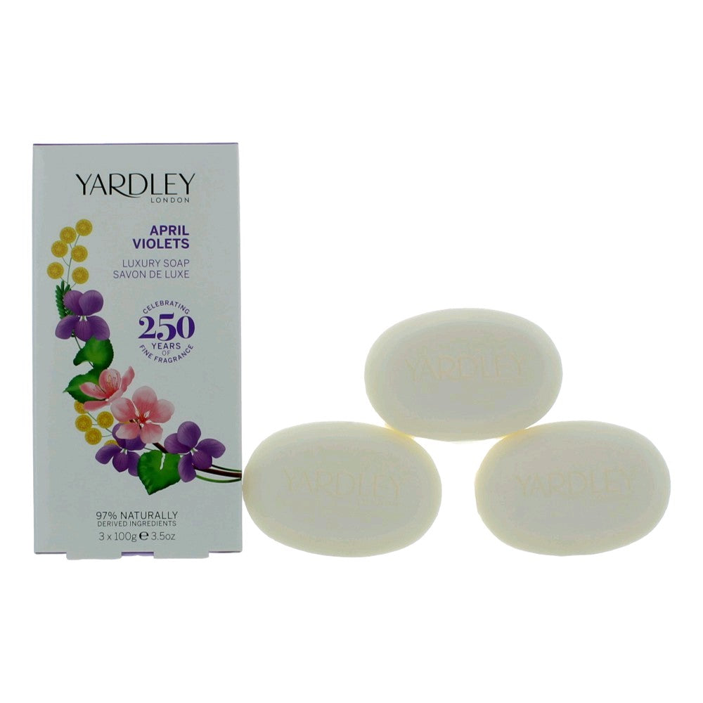 Yardley April Violets by Yardley of London, 3 x 3.5oz Luxury Soap women - Pertinacia Perfume