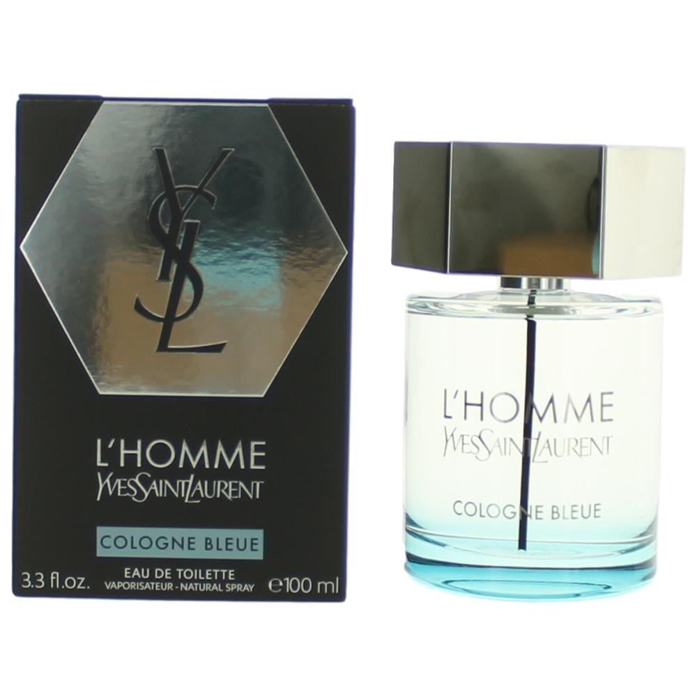 L'Homme Cologne Bleue by Yves Saint Laurent, 3.3 oz EDT Spray for Men - Pertinacia Perfume