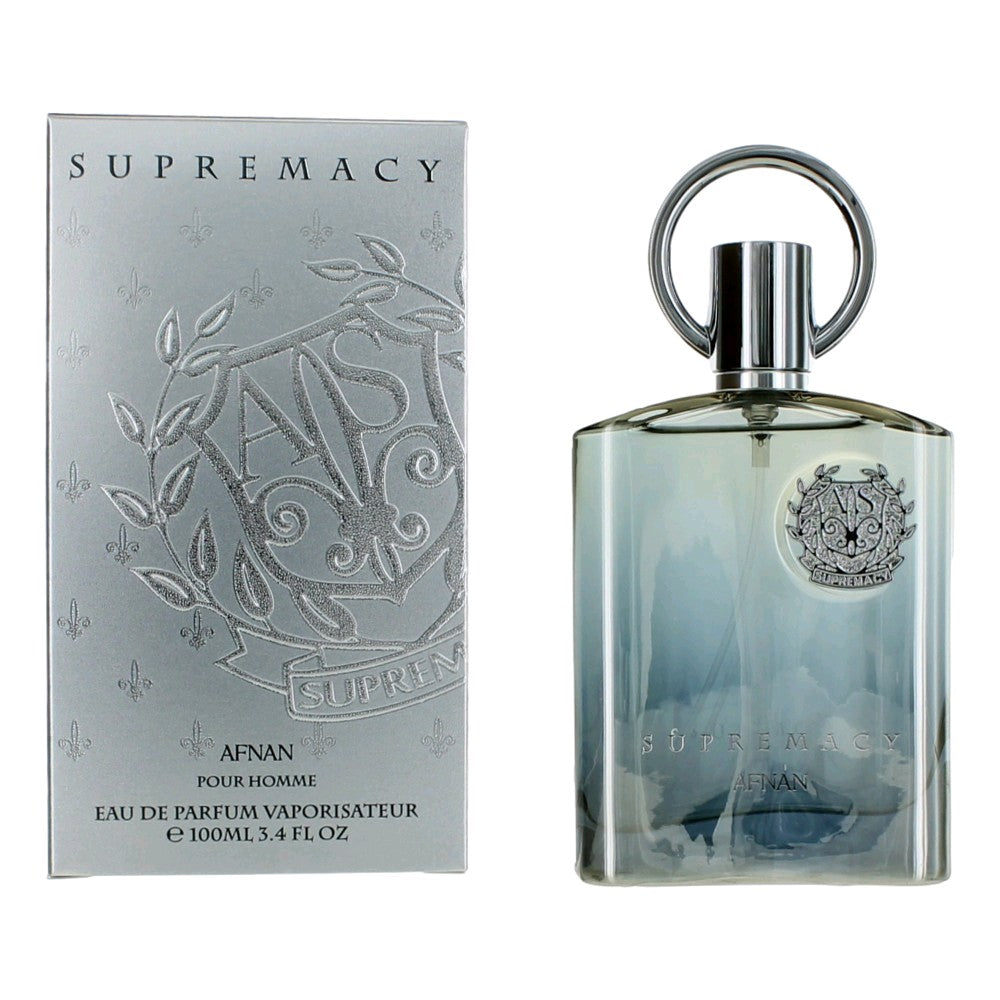 Supremacy Silver by Afnan, 3.4 oz Eau De Parfum Spray for Men - Pertinacia Perfume