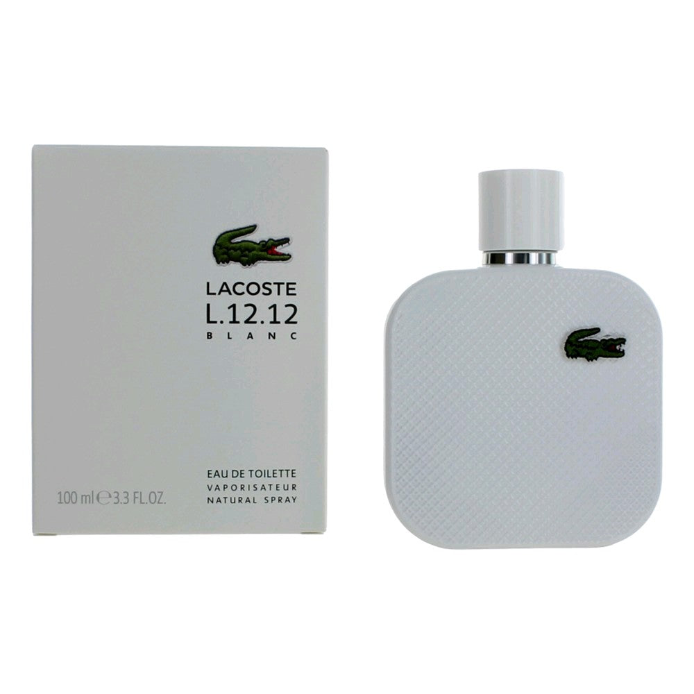 Lacoste L.12.12 White Blanc by Lacoste, 3.3 oz Eau De Toilette Spray for Men - Pertinacia Perfume