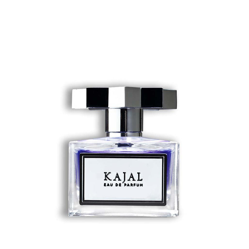 Kajal EDP 100ml bottle by Pertinacia LLC, featuring sleek packaging and a clear label, designed for eye makeup elegance.