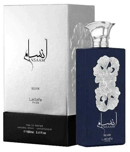 Lattafa Pride Ansaam Silver Eau De Parfum Unisex 3.4 oz