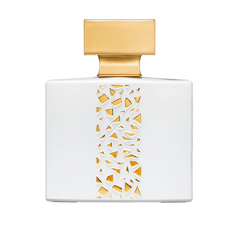 Ylang in Gold M. Micallef perfume bottle, 3.4 oz, elegant packaging with gold accents and floral design.