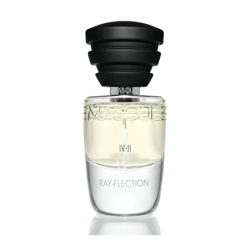 Ray-flection Masque Milano fragrance bottle, 1.2 oz, with sleek packaging and elegant design.