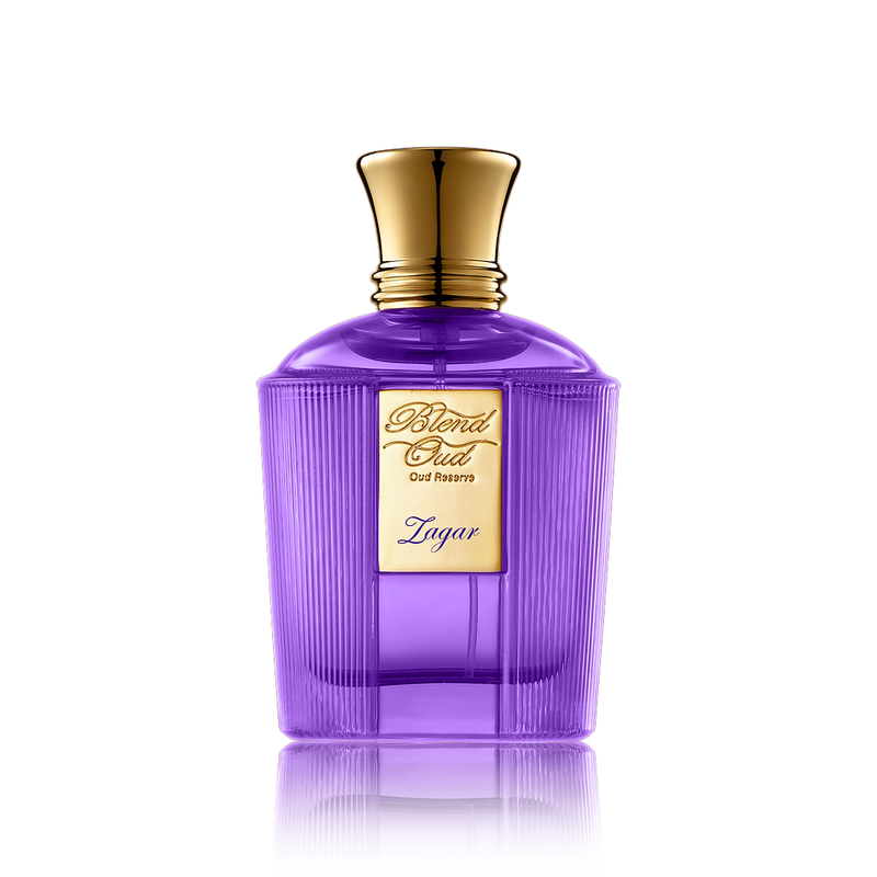Zagar Blend Oud perfume bottle from Online Warehouse showing elegant glass container with gold accents and Oud scent label