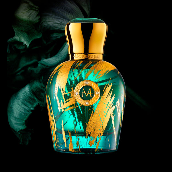 Fiore Di Portofino Moresque perfume bottle in 1.7 oz, featuring elegant packaging and floral design.