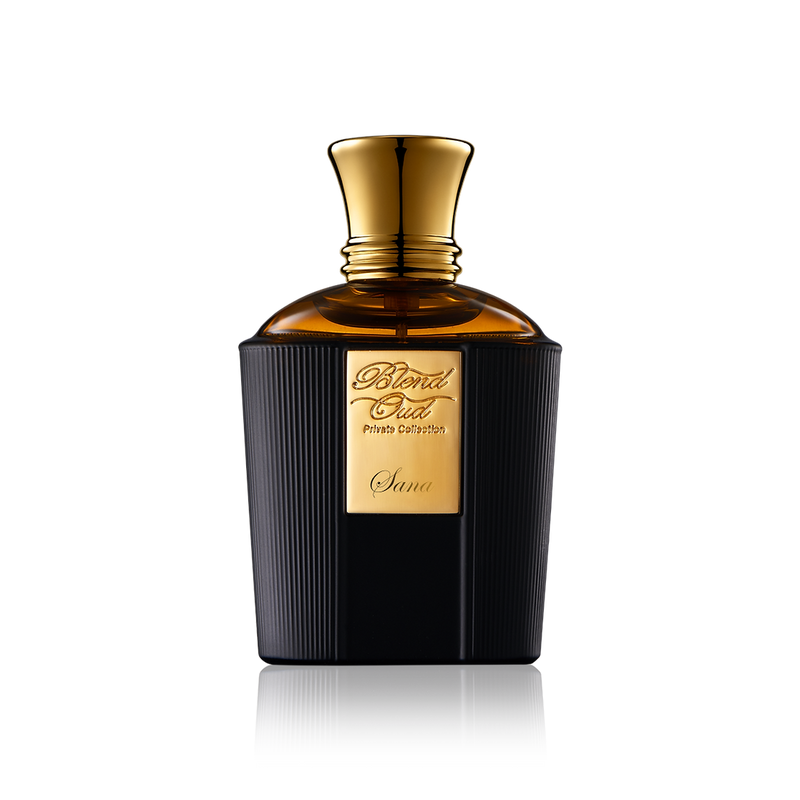 Sana Blend Oud perfume bottle from Online Warehouse, featuring a sleek design with amber-colored liquid and elegant packaging.