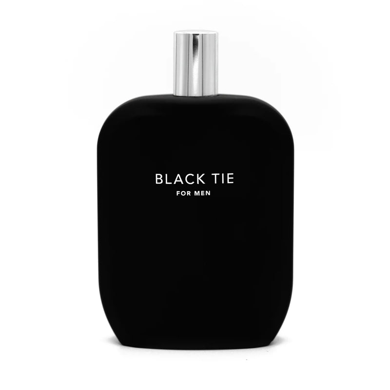 Black Tie for Men fragrance by Pertinacia Perfume, 3.4oz bottle, sleek black packaging, elegant and sophisticated scent.