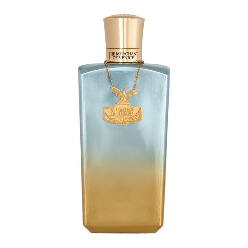 La Fenice Pour Homme perfume by The Merchant Of Venice, 3.4 oz, featuring a sleek glass bottle with a metallic cap.