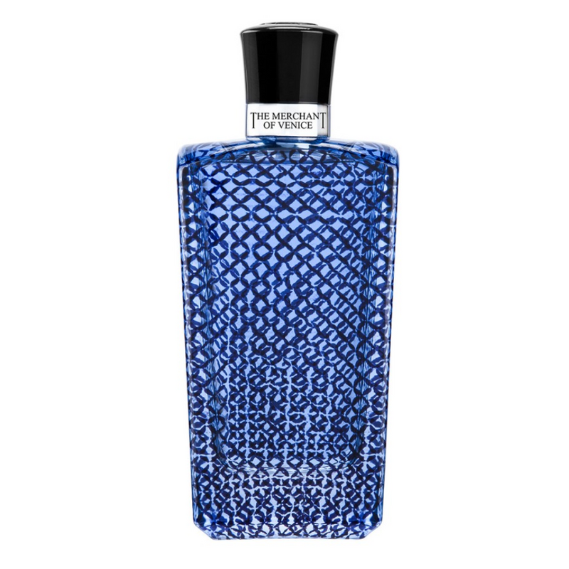 Venetian Blue Intense perfume by The Merchant Of Venice in a 3.4 oz bottle, featuring a vibrant blue design and luxurious fragrance.