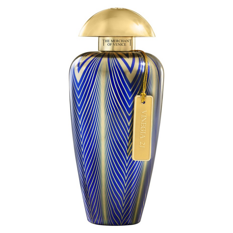 Vinegia 21 The Merchant of Venice perfume bottle from Online Warehouse, 3.4 oz, featuring a sleek glass design with elegant labeling.