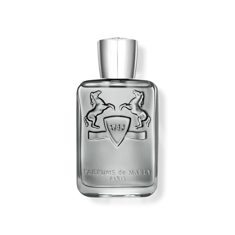 Decant sample of Castley Parfums de Marly EDP by Pertinacia LLC, shown in a small, clear glass vial with a white cap.