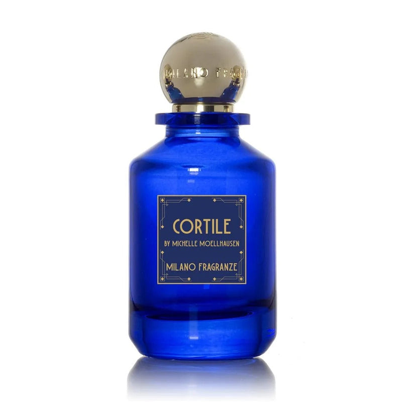 Online Warehouse Cortile Milano perfume bottle with elegant design, 3.4 oz fragrance for women and men.