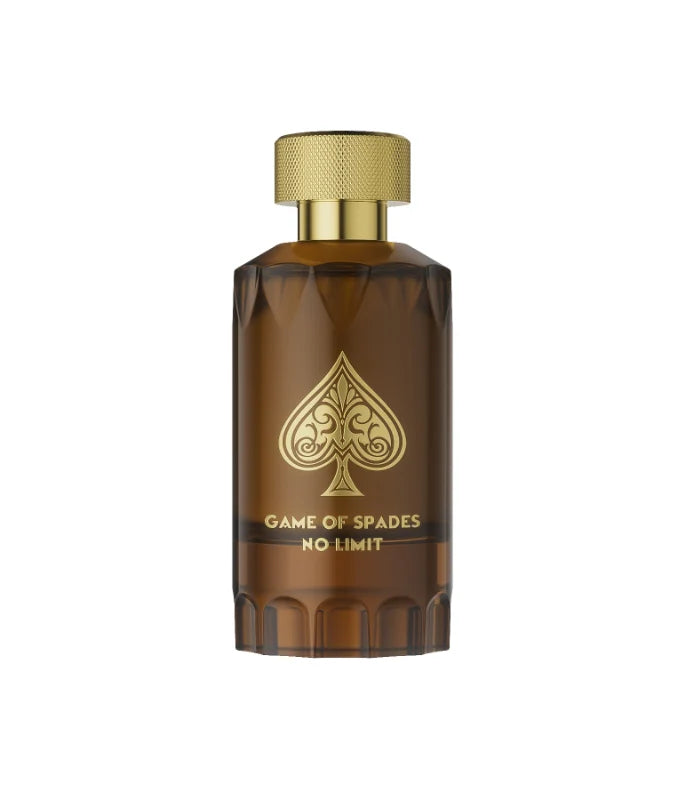 Jo Milano No Limits Game of Spades parfum by Pertinacia Perfume, 3.4oz bottle with sleek packaging and elegant design.