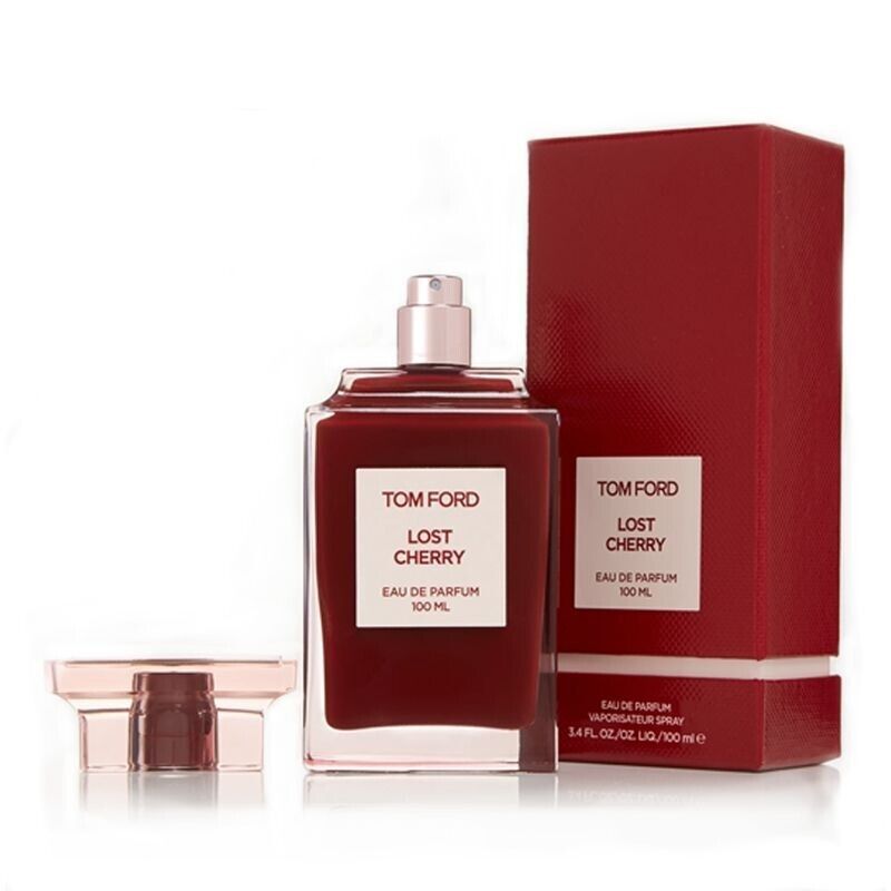 Lost Cherry EDP by Tom Ford in 100ML bottle, with elegant packaging and floral cherry scent visible in the image