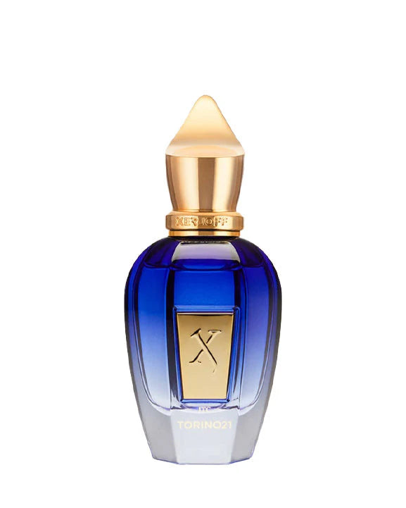 Pertinacia perfume Xerjoff Torino 21 EDP 3.4oz bottle with elegant packaging, showcasing luxurious fragrance design and branding.