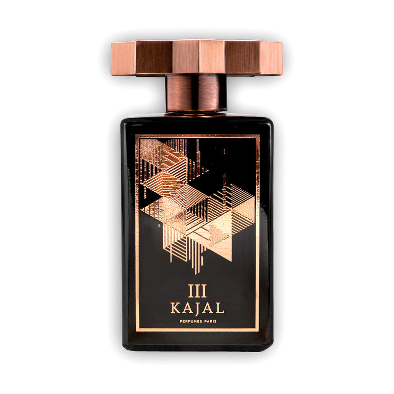 Bottle of Pertinacia LLC Kajal III EDP perfume spray in 100ml with sleek packaging and elegant design.