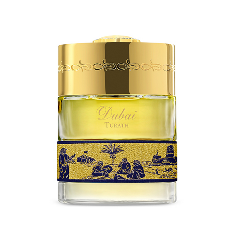 Turath The Spirit of Dubai fragrance in a 1.7 oz bottle, featuring elegant packaging with Dubai-inspired design details.