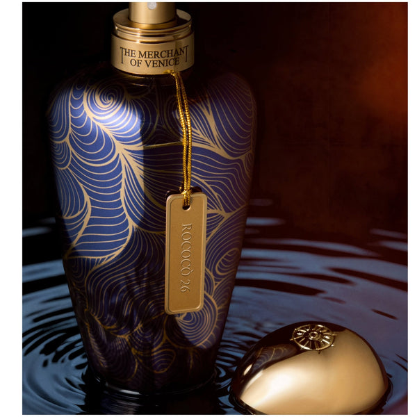 Rococo 26 The Merchant of Venice perfume bottle by Online Warehouse, 3.4 oz, with ornate design and elegant packaging.