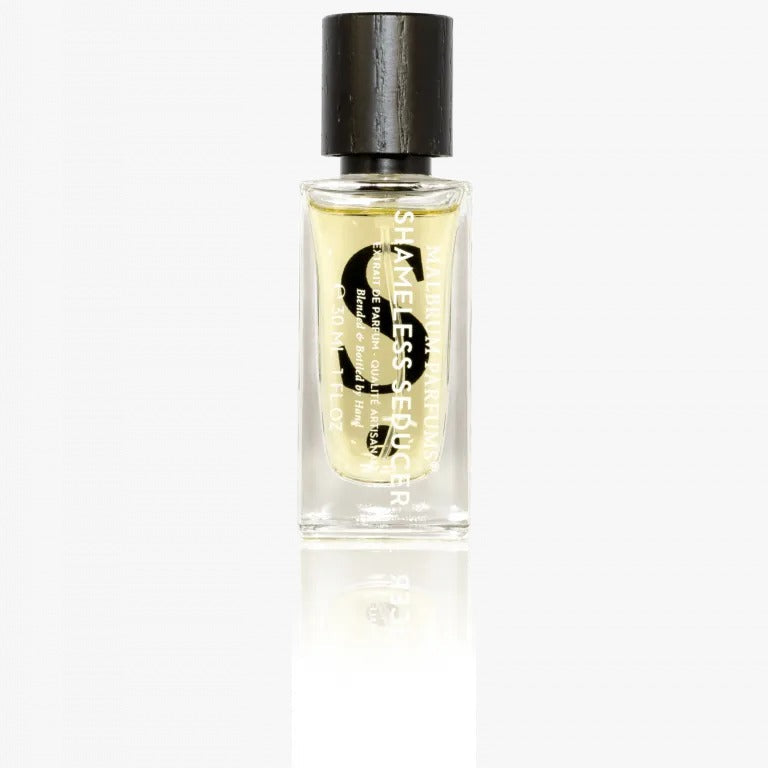 Shameless Seducer Malbrum Parfums 1 oz perfume bottle with elegant packaging and label, showcasing the fragrance design.
