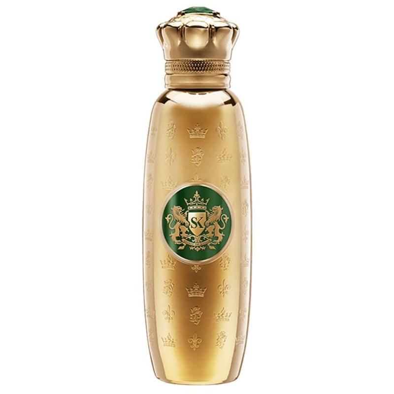 Errai Spirit Of Kings 3.4 oz perfume bottle with elegant packaging and gold accents, displayed on a reflective surface.