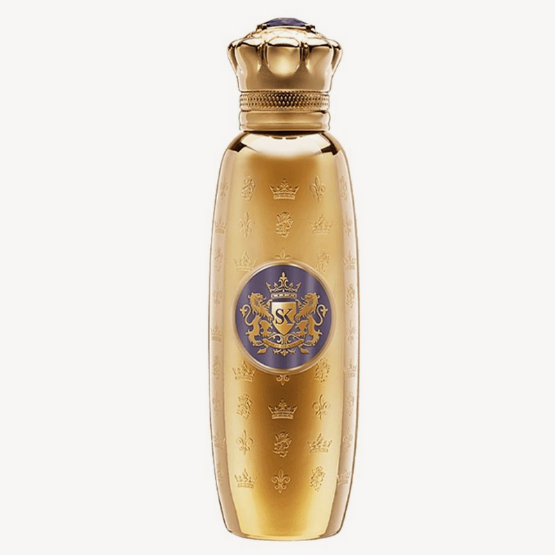 Aludra Spirit of Kings 3.4 oz perfume bottle with a solar flare design, displayed on a neutral background.