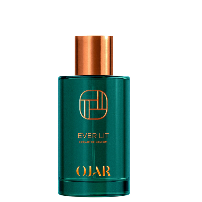 Ever Lit Ojar 3.4 oz fragrance bottle with solar flare design, showcasing the sleek, modern packaging of Online Warehouse's perfume.