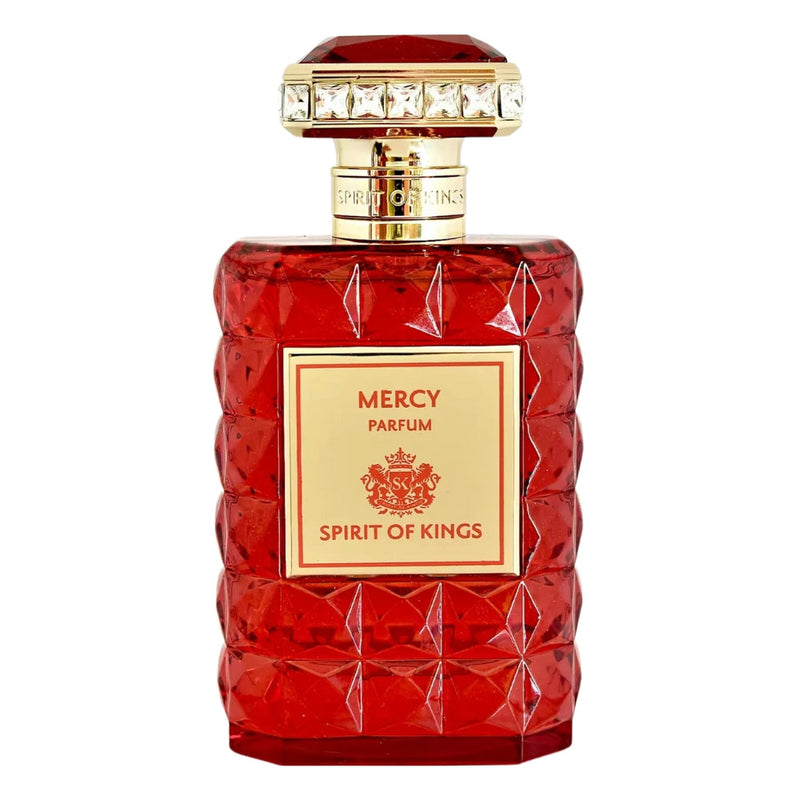 Mercy Spirit Of Kings perfume bottle by Online Warehouse with ornate gold design and elegant packaging.