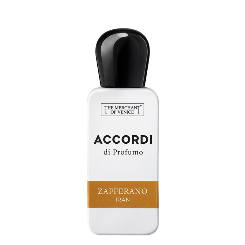 Zafferano Iran perfume by The Merchant Of Venice, 1 oz bottle, elegant fragrance with a luxurious scent, in a decorative glass bottle