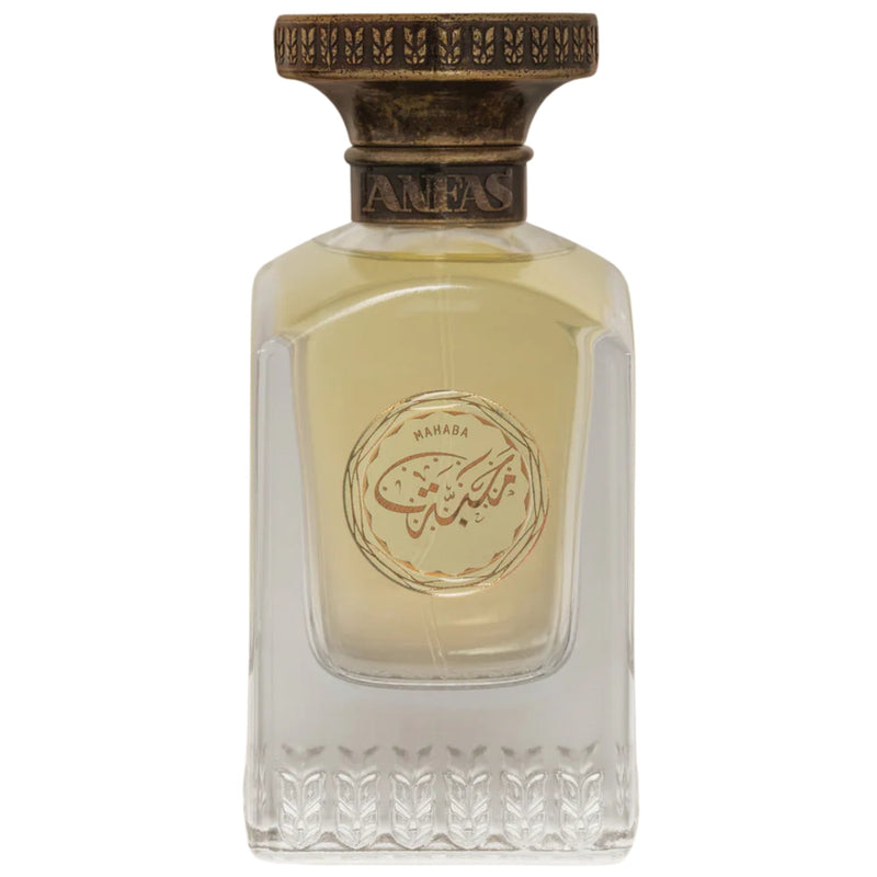 Mahaba Anfas perfume bottle from Online Warehouse, 2.5 oz, with elegant bottle design and fragrance label visible.